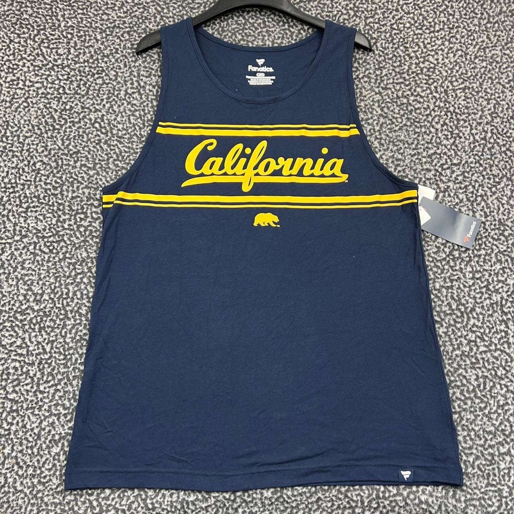 California Golden Bears Shirt Men Large Blue‎ Fanatics Sleeveless Round Neck New